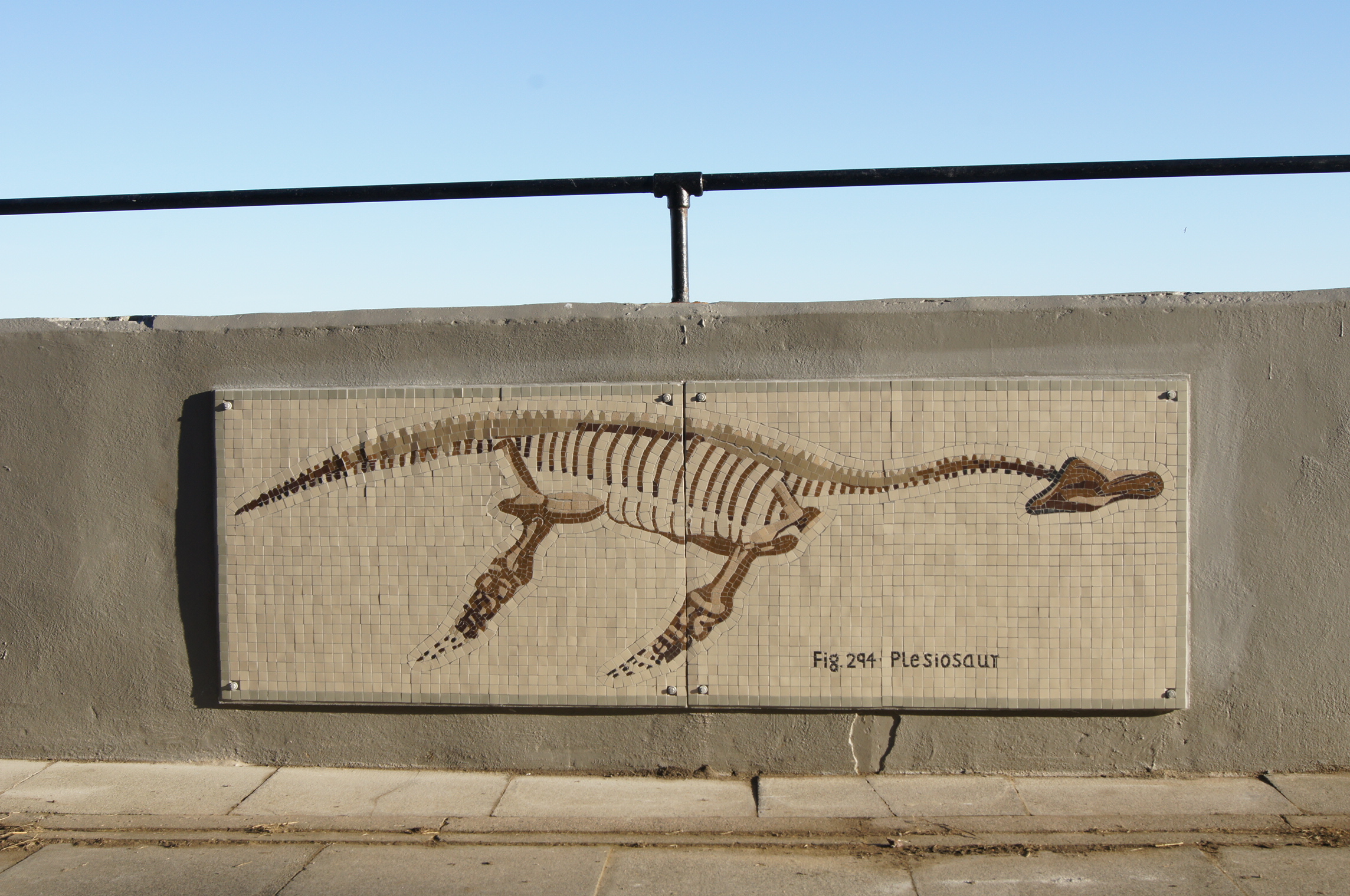 Plesiosaur Mosaic at Robin Hood's Bay Sea Wall