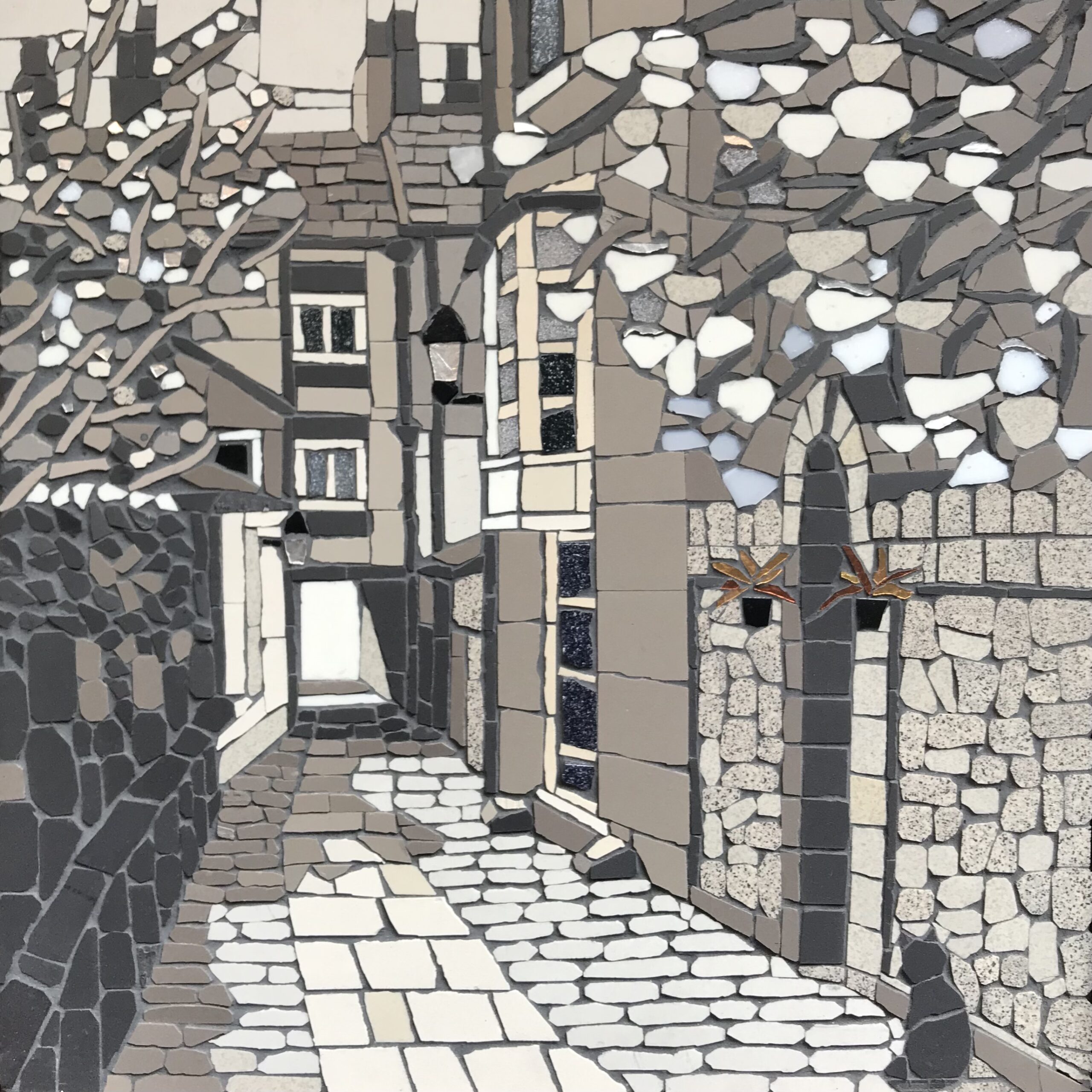 Current Work: 'Berry's Passage, Knaresborough' mosaic
